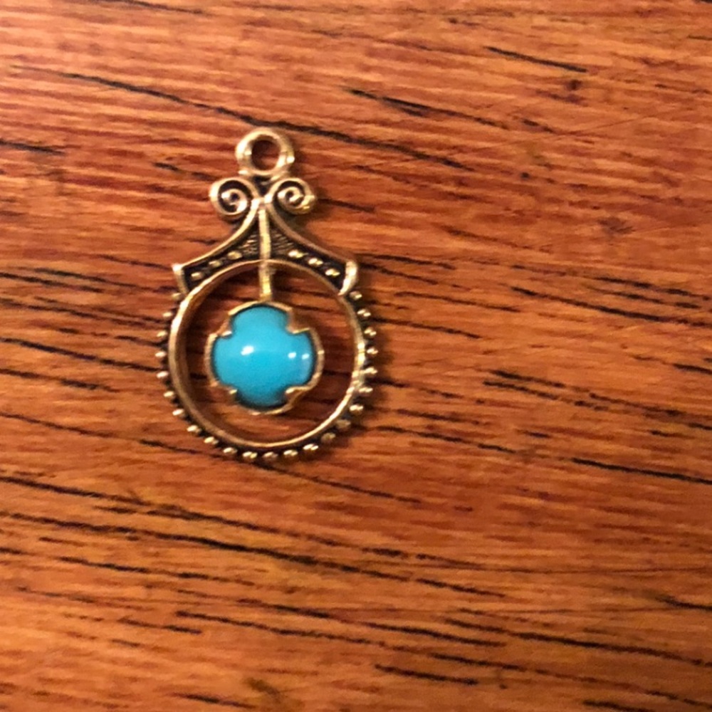 Turquoise and Gold Pendant